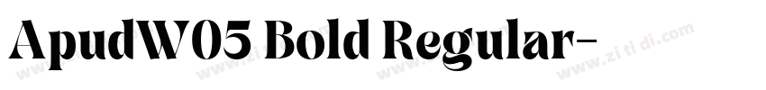 ApudW05 Bold Regular字体转换